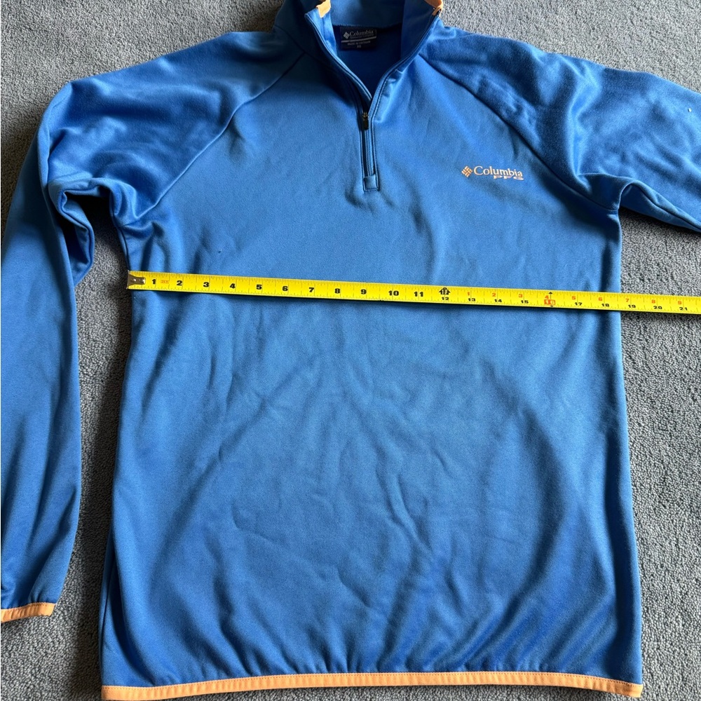 Columbia PFG Fishing Blue Quarter-Zip Pullover XS - Picture 7 of 10